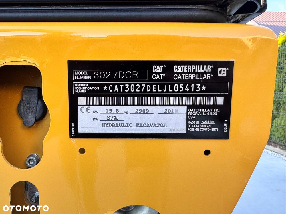 Caterpillar Cat 302.7 CR 302 | koparka 2700kg | tylko 502 mth | jak nowa | Salon Polska - 13