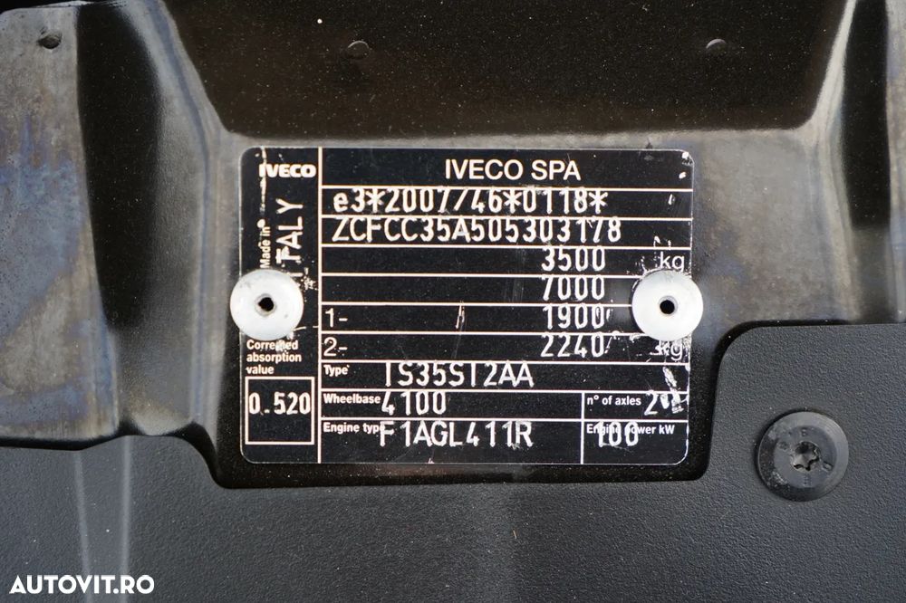 Iveco DAILY 35-140 / BASCULATOR / CU OPȚIUNI DE 1 PERSOANĂ - 6 LOCURI / MANUAL / IMPORTAT - 38