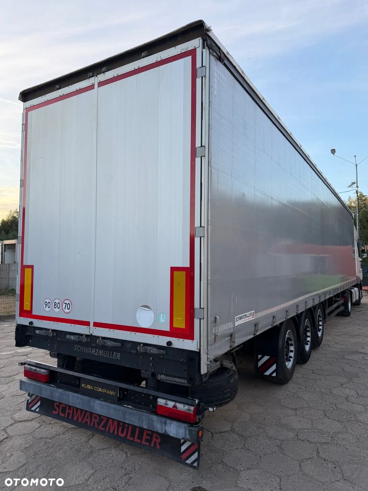 Schwarzmuller FIRANKA / ULTRA LIGHT 5640 KG WAGA SAF / PIERWSZA OŚ PODNOSZONA / OSIE SAF INTRAX / ŁADNA SREBRNA PLANDEKA / DWA KOŁA ZAPASOWE / 2021 ROK  !! - 16