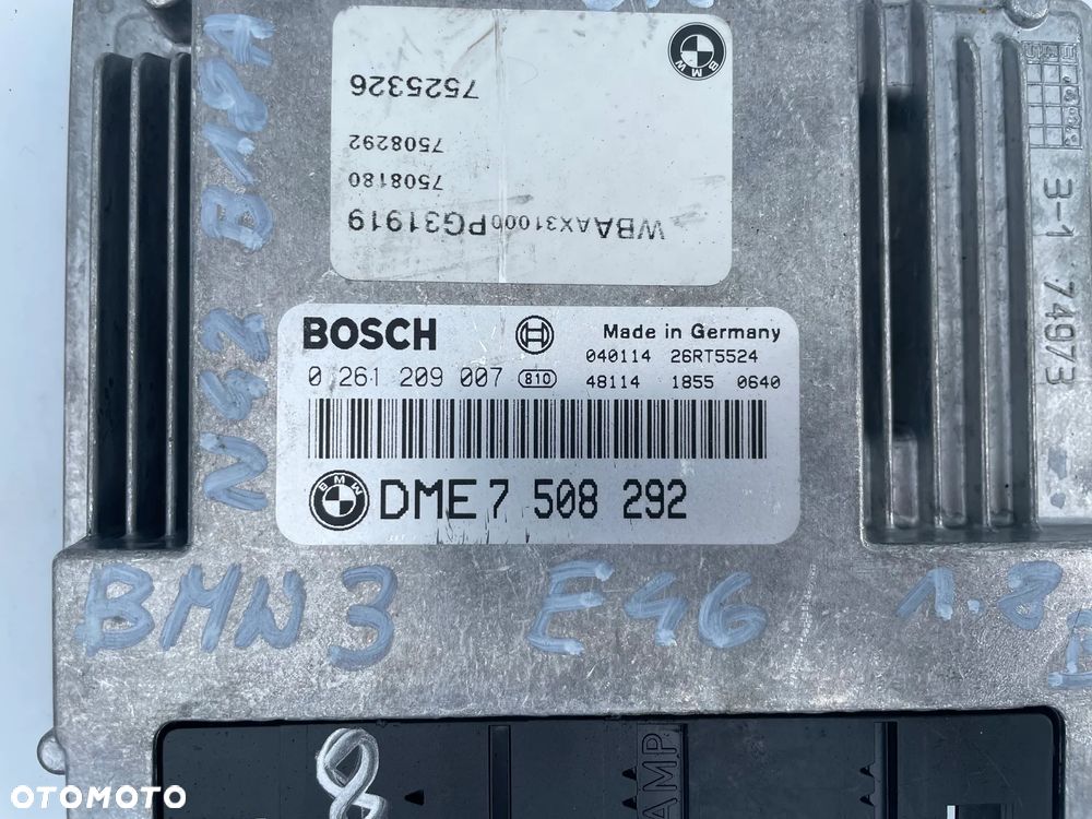 STEROWNIK SILNIKA BMW E46 1.8 7508292 - 2