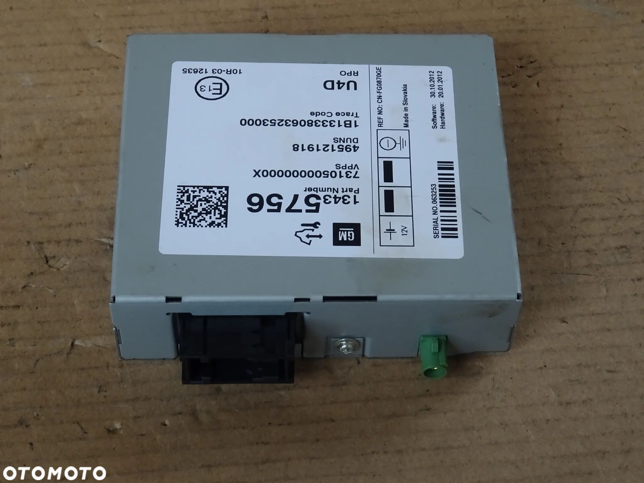 MODUŁ STEROWNIK ODBIORNIK CYFROWEGO RADIA DAB OPEL ZAFIRA C ASTRA J MOKKA AMPERA - 1