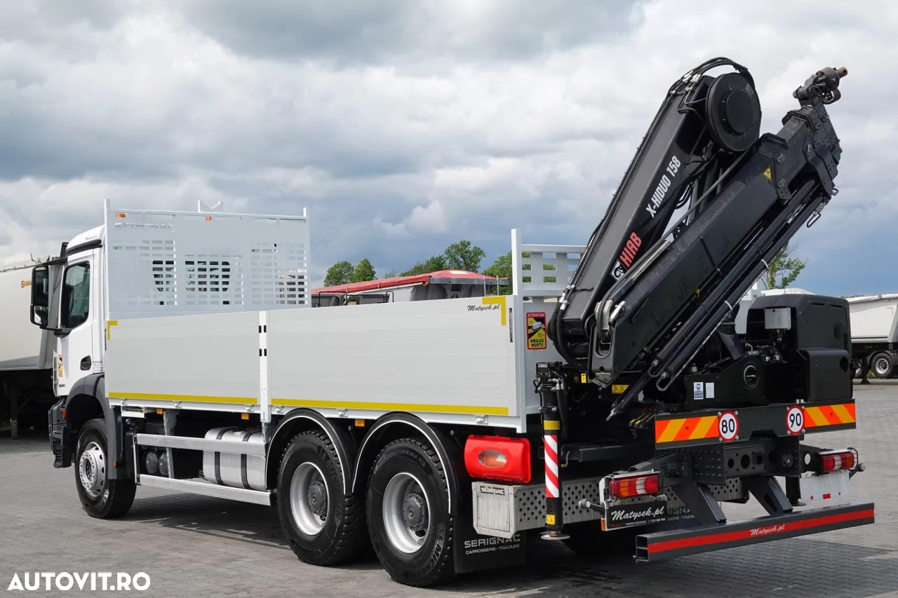 Mercedes-Benz AROCS 2640 / 6x4 / TRANSMISIE - 6,5 M / HDS HIAB 158 DS-4 / extensie: 12,5 M / EURO 6 / RADIO CONTROL / ROTATOR / 2020 / IMPORTAT - 10