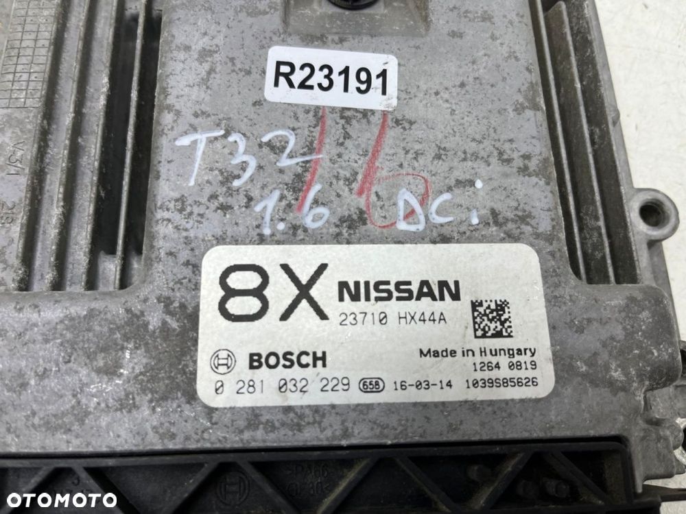 Komputer silnika Nissan X-Trail T32 Qashqai Kadjar 1.6 dCi sterownik ECU 23710hx44a 0281032229 - 4