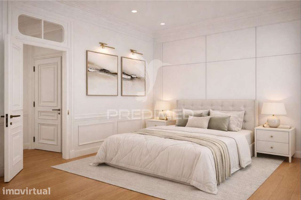 Apartamento T2 em Edifício Pombalino, centro, vista rio - Grande imagem: 5/13
