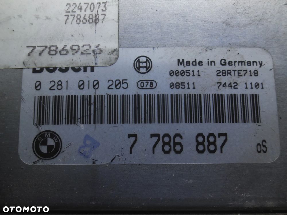 KOMPUTER BMW 3 E46 2.0 D 136KM ECU STEROWNIK SILNIKA 7786887 0281010205 POSIADAM 3 szt - 2