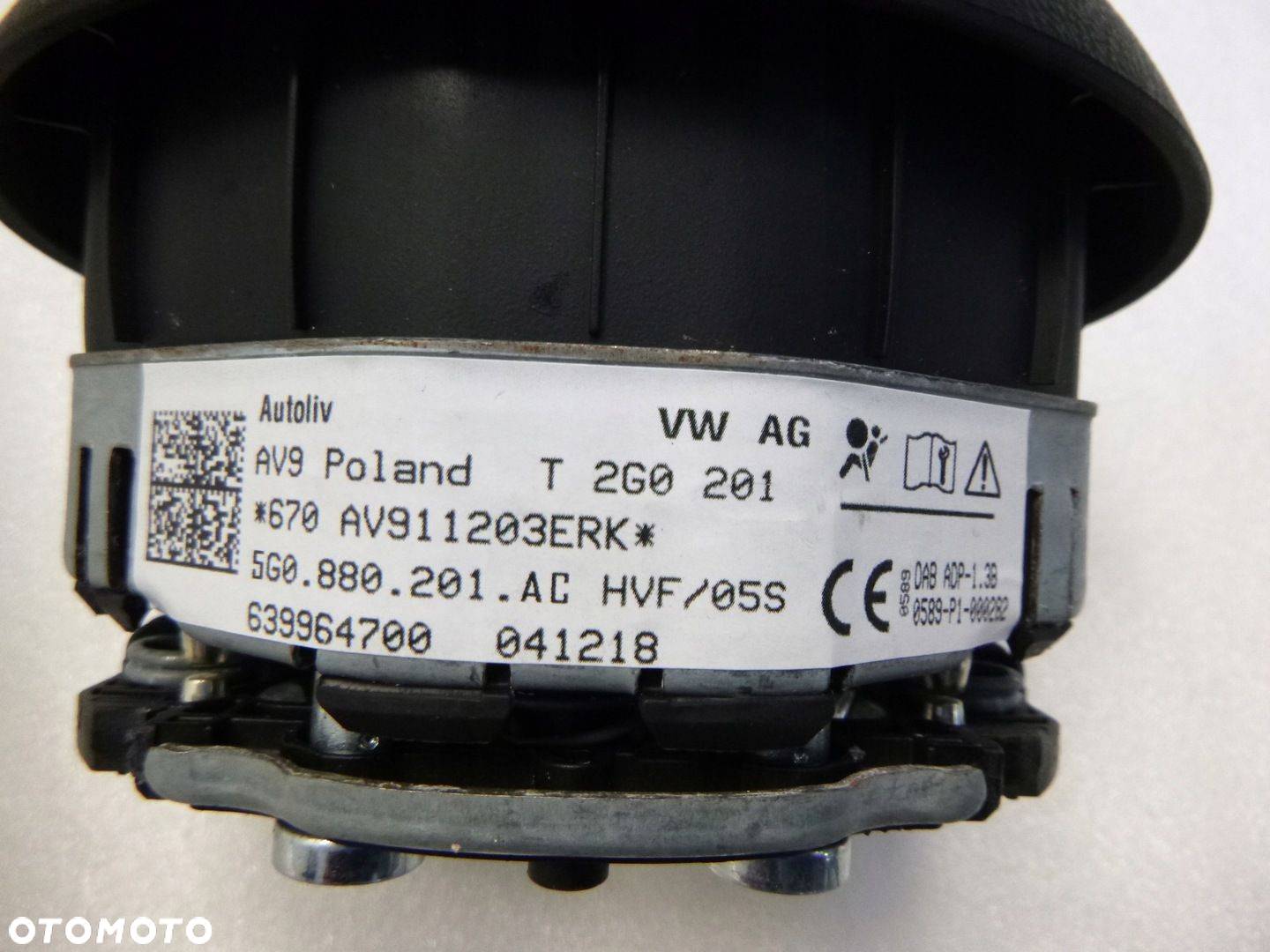 VW ARTEON POLO PASSAT B8 GOLF VII GOLF VII PLUS - SPORTSVAN T-ROC T-CROSS PODUSZKA AIRBAG KIEROWCY NOWY ORYGINAŁ - 9