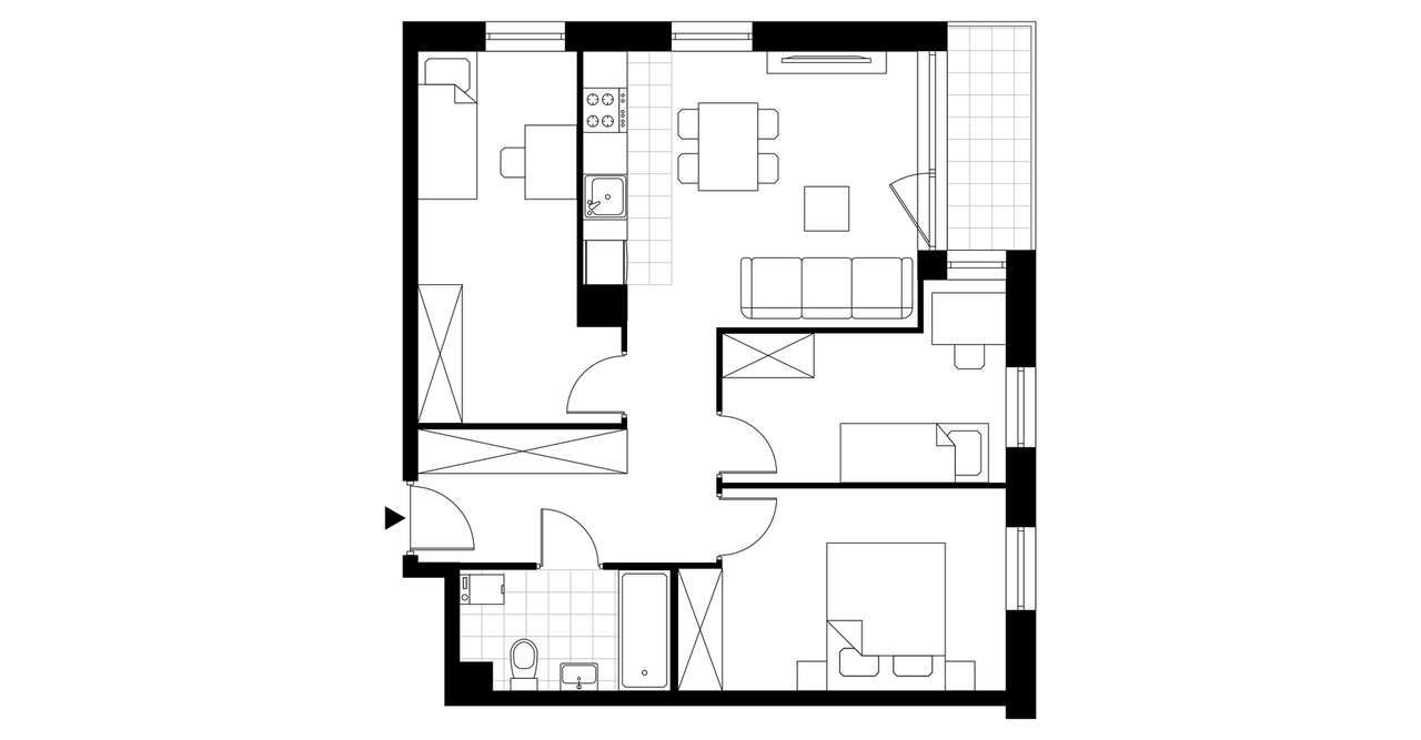 4-pokojowe mieszkanie 62m2 + loggia Bez Prowizji - Pełny obrazek: 4/9