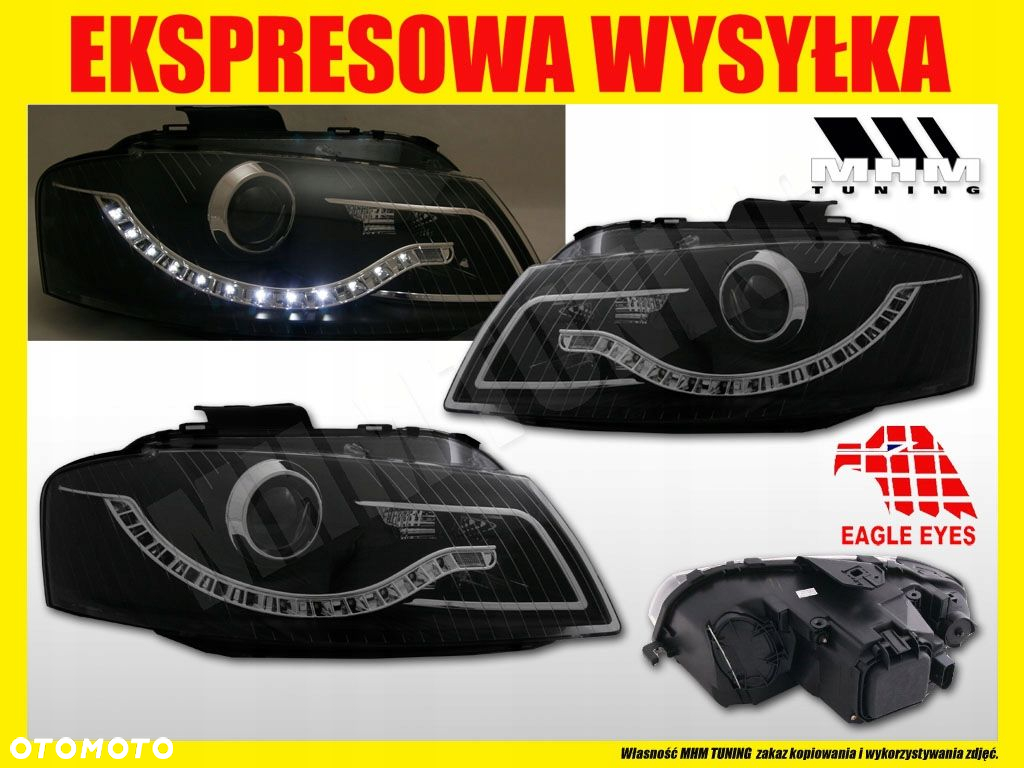 Reflektory Day line light led diody Audi a3 8p 03- - 3