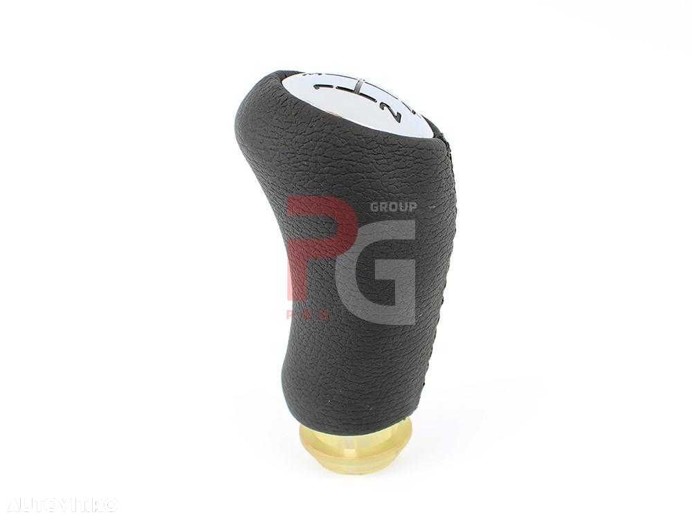 Nuca sport schimbator de viteza Renault 5 viteze + Adaptor Piele Crom - 1