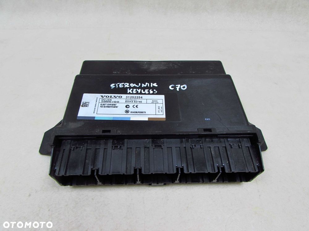 VOLVO S40 V50 C30 C70 II LIFT 06-13 MODUL STEROWNIK KEYLESS ZAMKA 31252254 5WK49274E - 1
