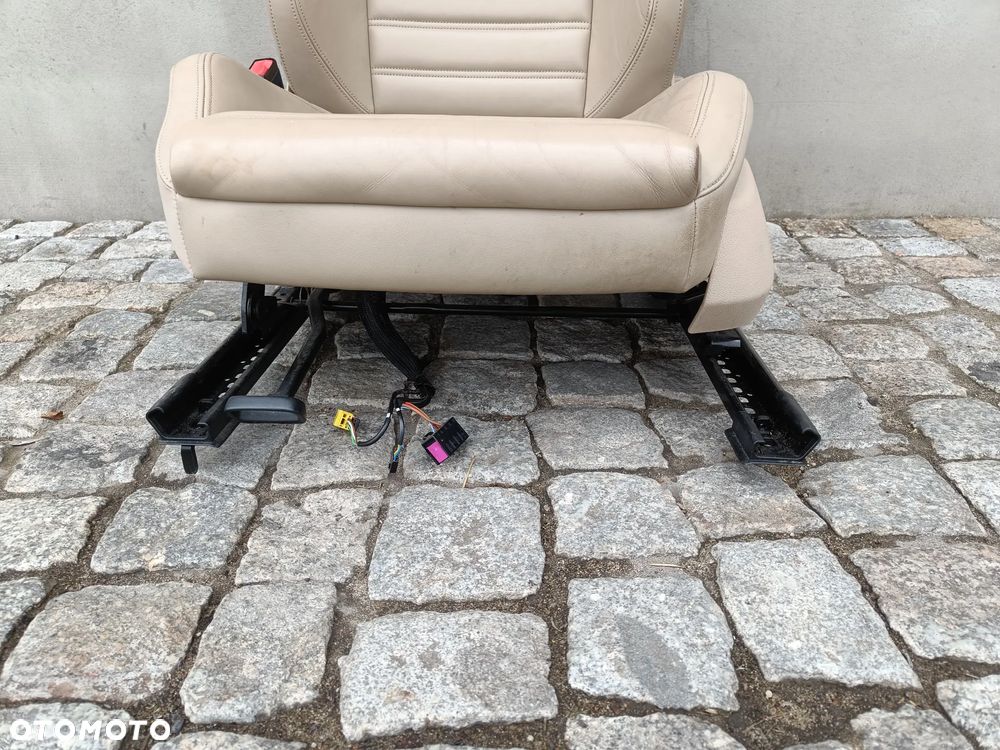 Fotel Kierowcy Lewy VW Passat B7 Przedni Przód Skóra - 10