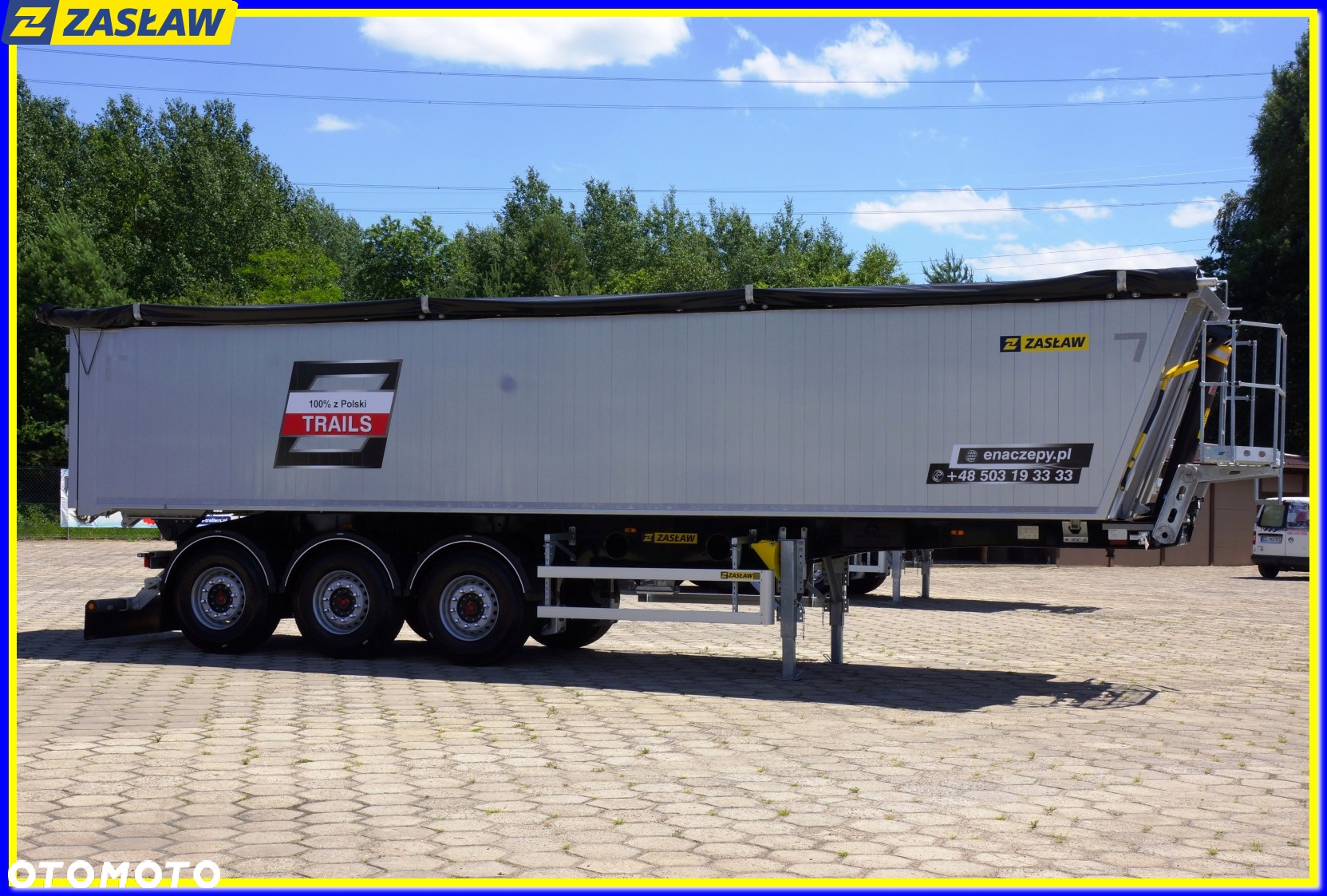 Zaslaw 45 m³ / 9,70 m naczepa wywrotka LIGHT KL-DRZWI!! - 14