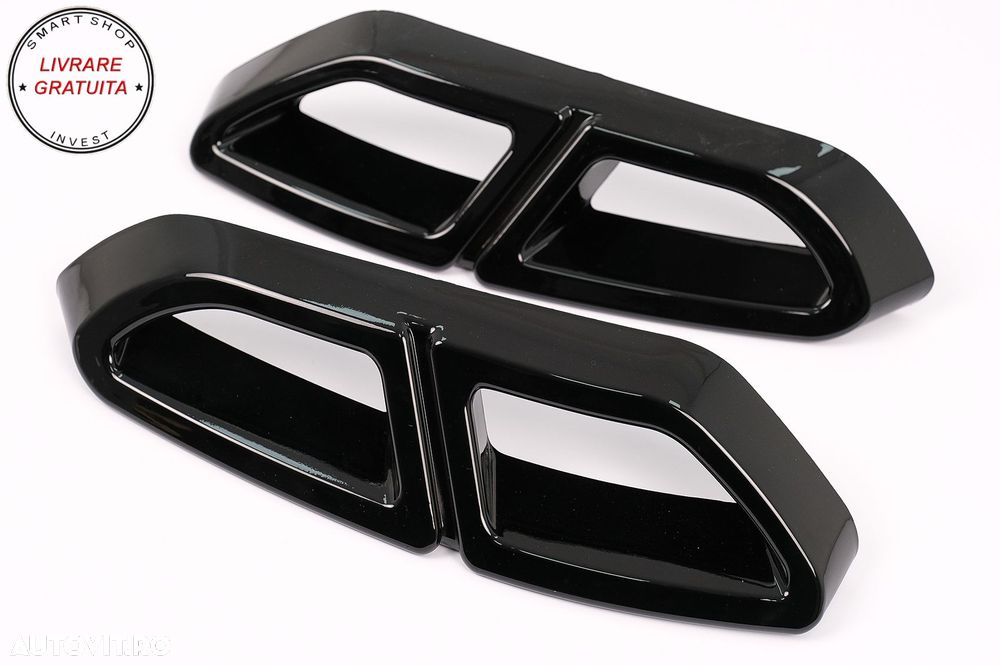 Ornamente tobe sistem de evacuare VW Passat B8 3G (2015-2019) Negru Lucios- livrare gratuita - 3
