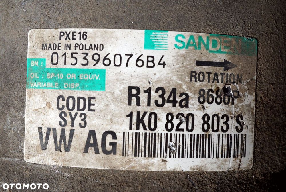 KOMPRESOR KLIMATYZACJI SPRĘŻARKA OCTAVIA II 1K0820803S SKODA 2004-2008 - 6