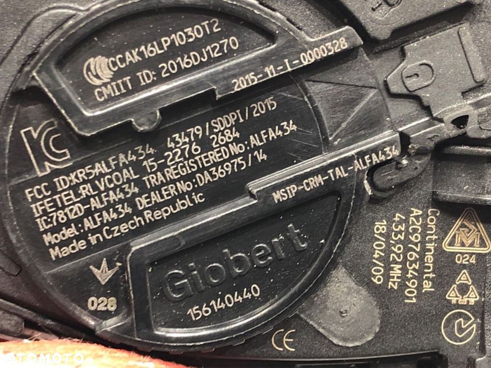 KLUCZYK PILOT  ALFA ROMEO STELVIO (949_) 2016 - 2022 2.0 (949AXA2A) 206 kW [280 KM] benzyna 2016 - - 4