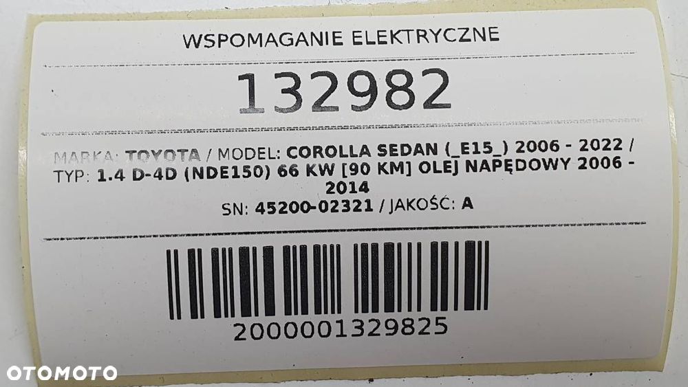 WSPOMAGANIE ELEKTRYCZNE KOLUMNA KIEROWNICZA TOYOTA COROLLA E15 45200-02321 - 7