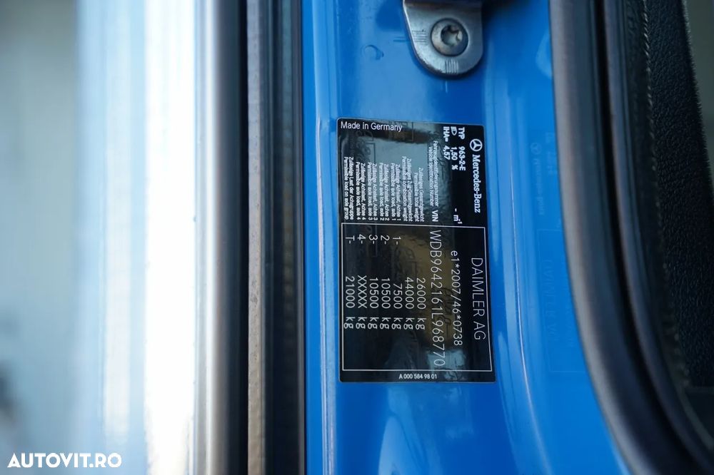 Mercedes-Benz AROCS 3336 / 6x4 / BASCULABILĂ PE 3 PĂRȚI - 5,2 M / 2x OBOANE LATERALE CU ACȚIONARE HIDRAULICĂ / CUTIE DE VITEZE AUTOMATĂ / EURO 6 - 38