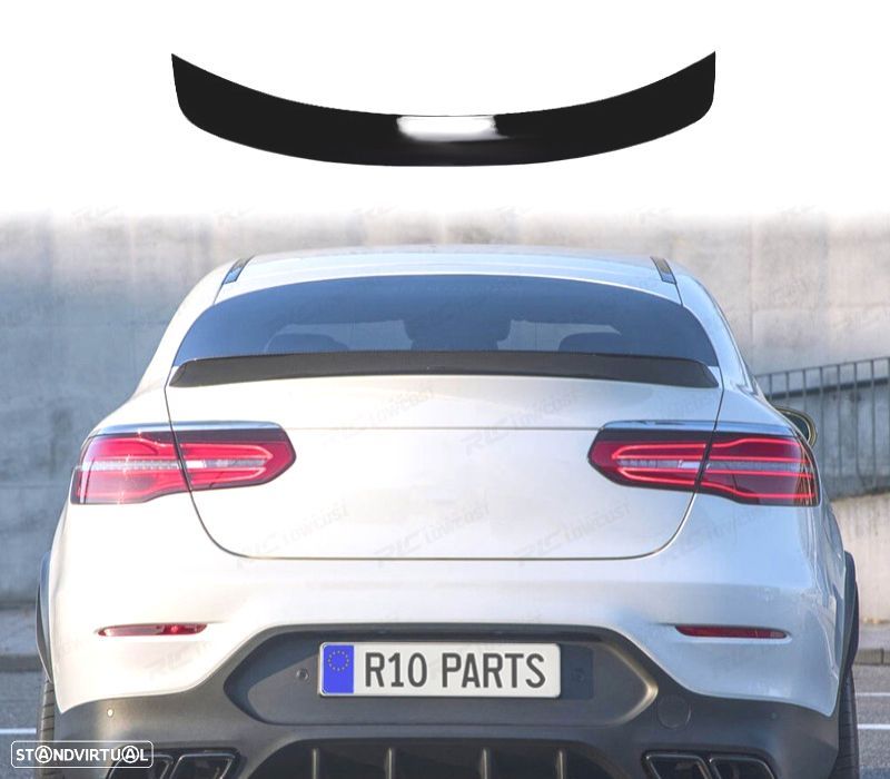 AILERON MERCEDES GLC C253 COUPE 16- LOOK HIGH KICK PRETO BRILHANTE - 1