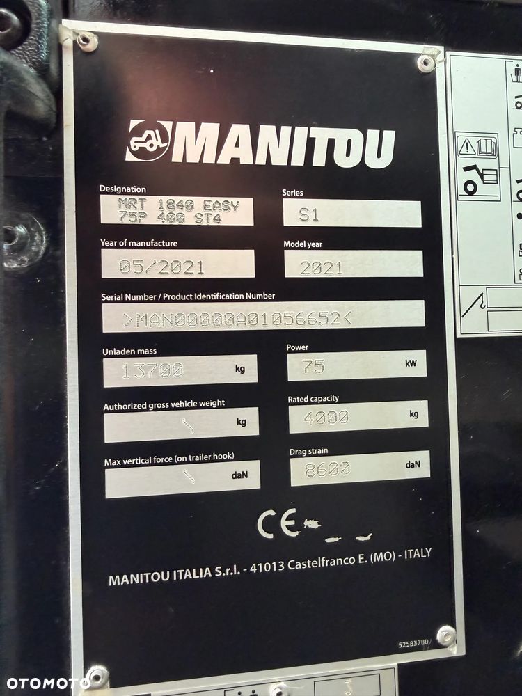 Manitou MRT 1840 Ładowarka Teleskopowa Obrotowa ROTO Dźwig Zwyżka 18 metrów wysuw. 4 tony Udźwig! Maszyna nie różni się od Nowej z Salonu! 2022rok, 1600 mtg.  Pilot zdalnego sterowania! Widły.  Aktualna DEKRA 2027 rok. skręt 4 koła KRAB. Auto-poziomowanie! małe gabaryty maszyny. Mała waga a potężny zasięg i udzwig! Pełna Dokumentacja do maszyny z serwisów CE itd! Maszyna po wszystkich Możliwych serwisach do 2027 roku. Wielka okazja. Ładowarka sprowadzona z Norwegii. Pracowała sporadycznie i lekko w urzędzie miejskim! Zerowe zużycie! - 30