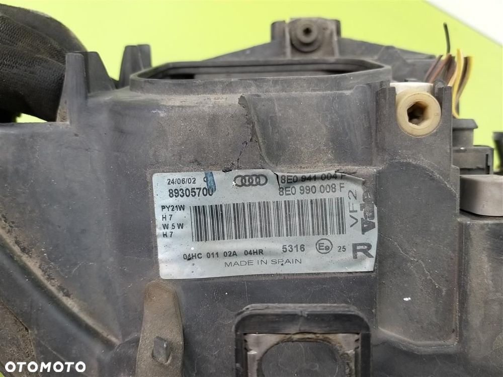 Reflektor lampa przód prawa Audi A4 B6 8E 2000-2004 8E0941004F - 5