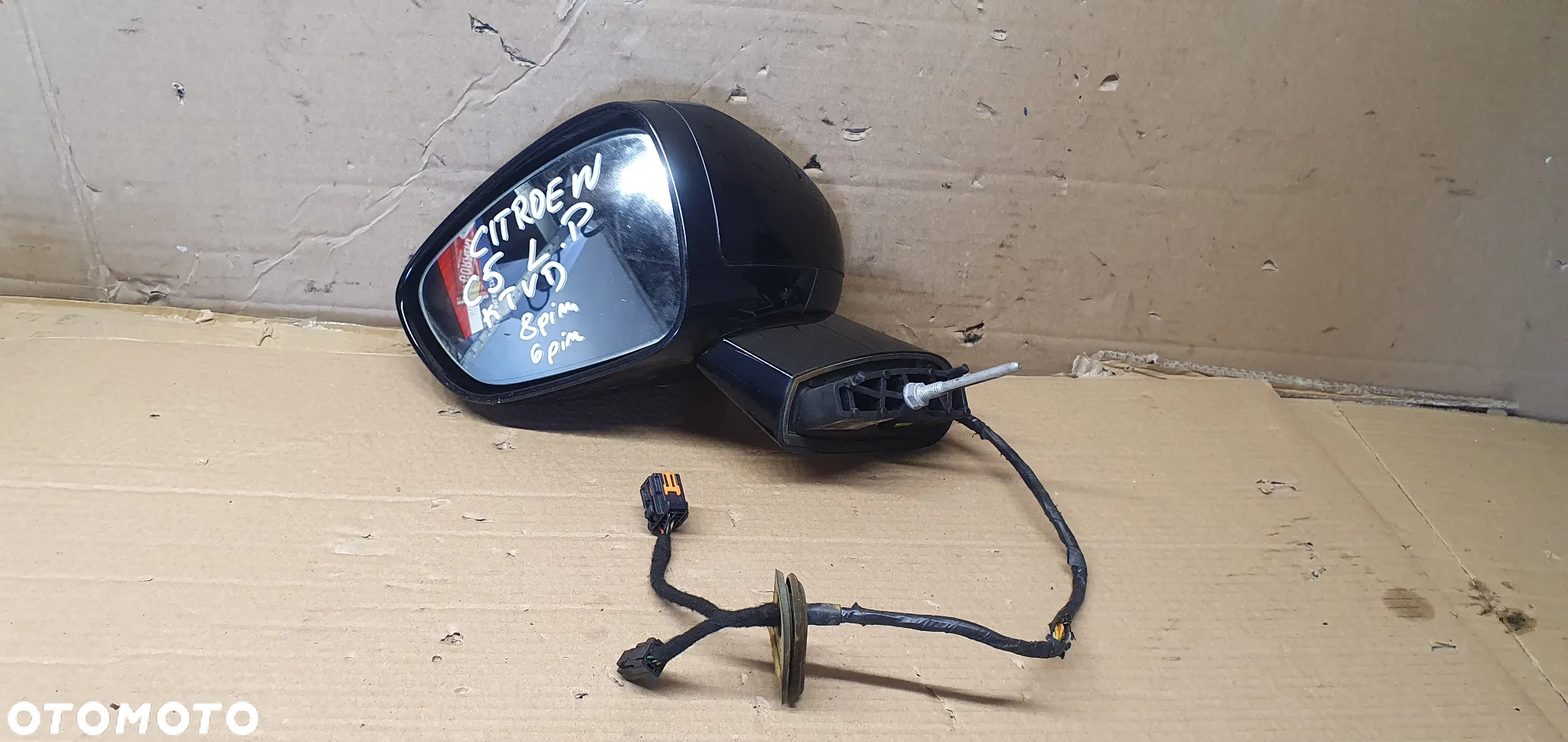Lusterko lewe elektryczne 12 PIN 8+4 PIN Citroen C5 III UK KTVD - 5