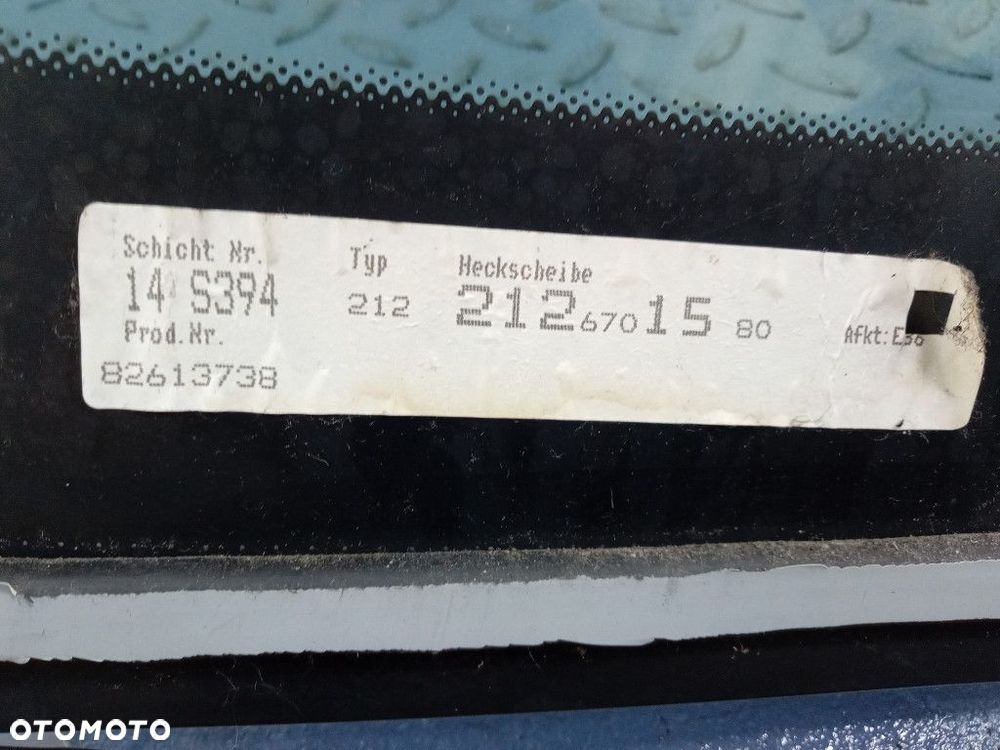MERCEDES E W212 SEDAN SZYBA TYLNA 10R 2126701580 - 5