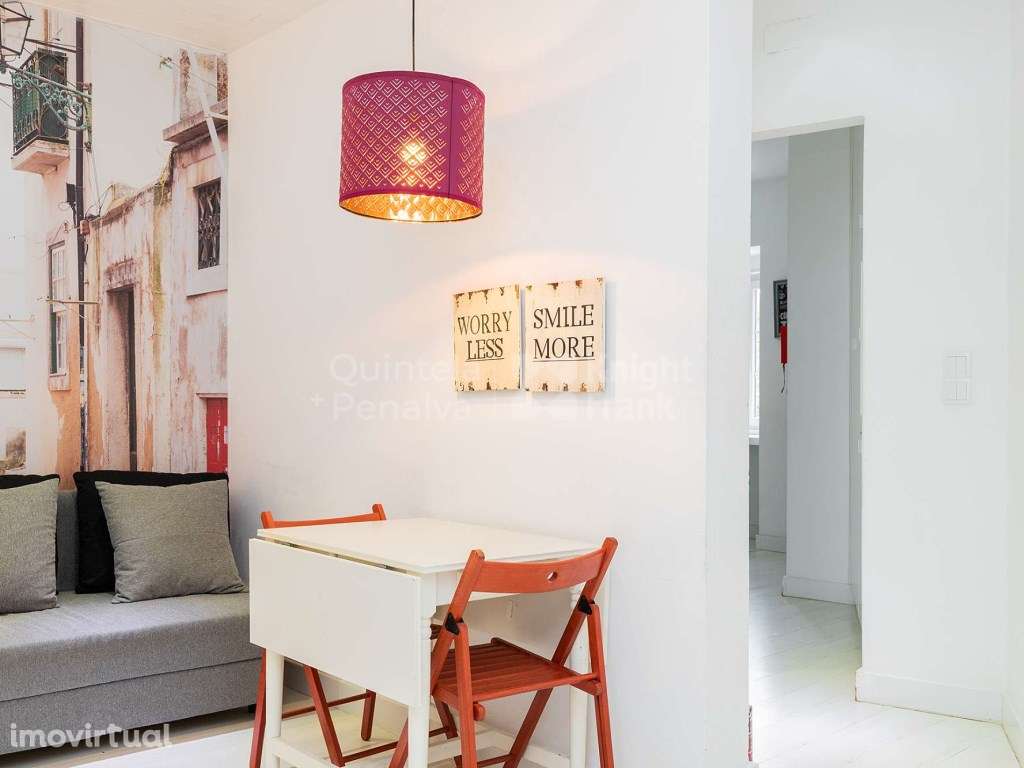 Apartamento T1 para arrendamento mobilado na Praça da Alegria - Grande imagem: 2/23