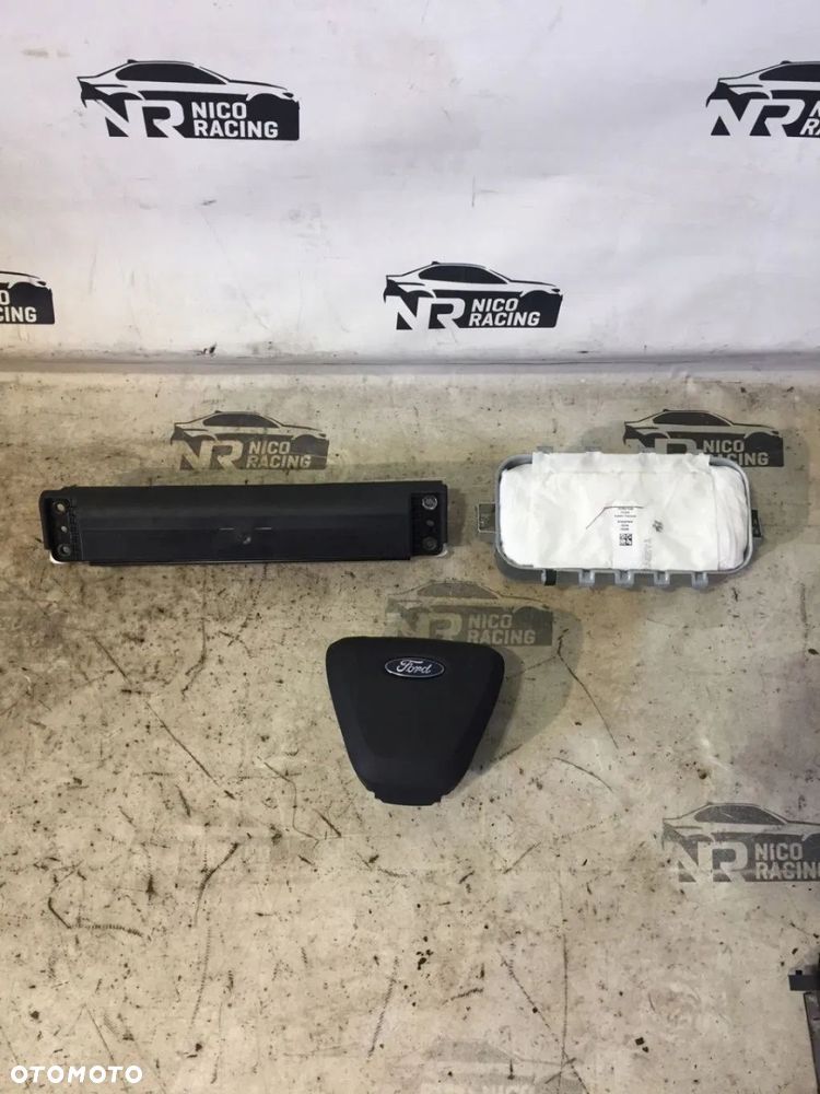 KOMPLET PODUSZEK AIR BAG KIEROWNICA DESKA KOLANOWA FORD MONDEO MK5 ORYGINAŁ - 1