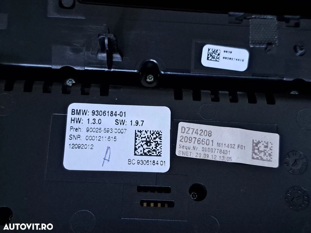 Panou butoane comanda Radio CD Climatizare Scaune cu Incalzire si Ventilatie pachet ceramic original BMW F01+LCI F02+LCI F03+LCI F04 - 3