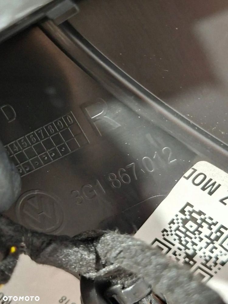 VW PASSAT B8 2019 Boczek drzwi przednich prawy skóra LED 3G1867012 europa - 16