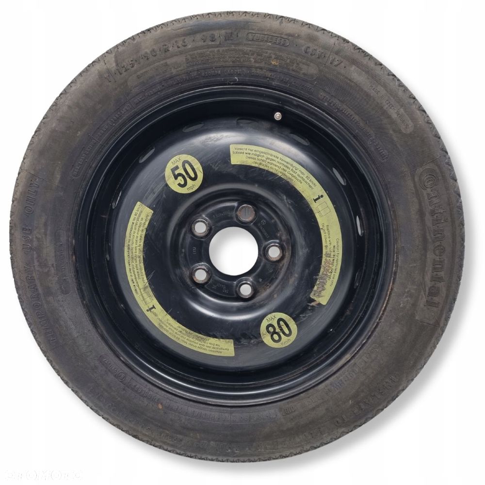 KOŁO DOJAZDOWE Mercedes W169 W245 dojazdówka 125/90 R16 5x112 1694000802 - 1