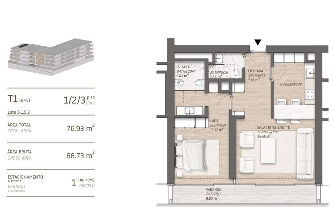 Apartamento T1 Venda em Quarteira,Loulé - Grande imagem: 2/17