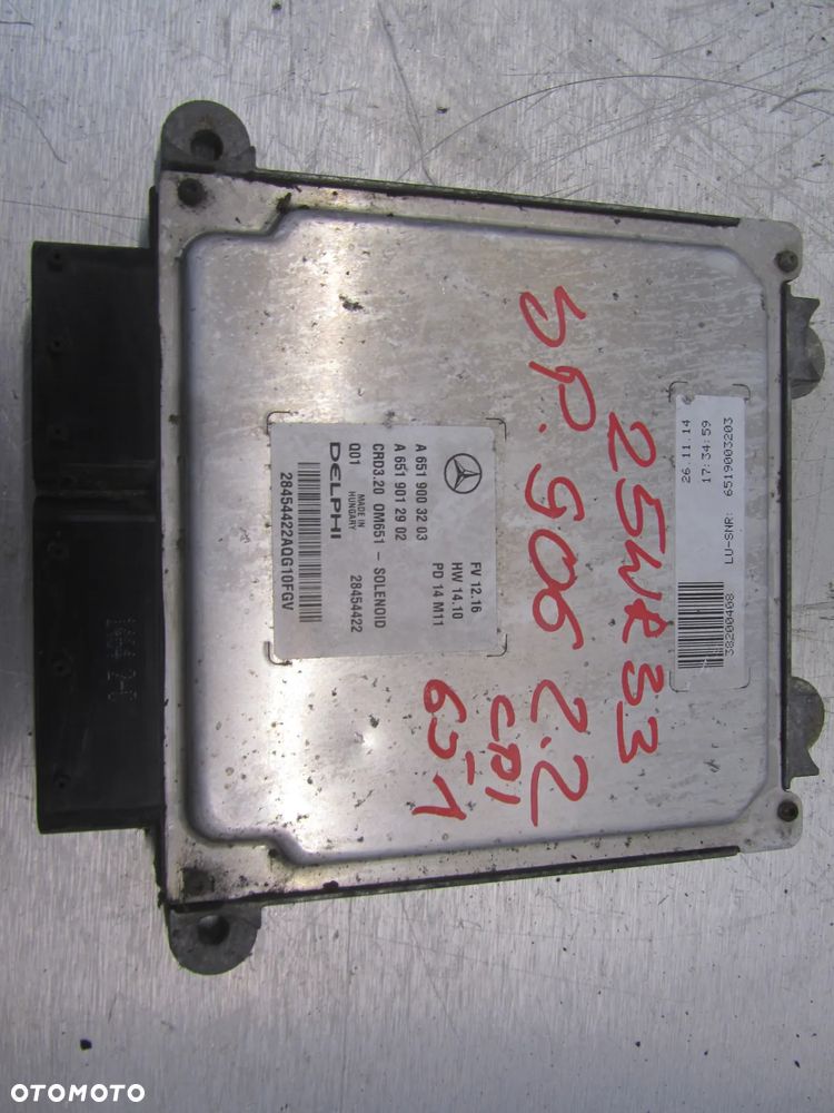 Mercedes Sprinter 906 2.2 cdi 651 komputer sterownika silnika A6519003203 - 1
