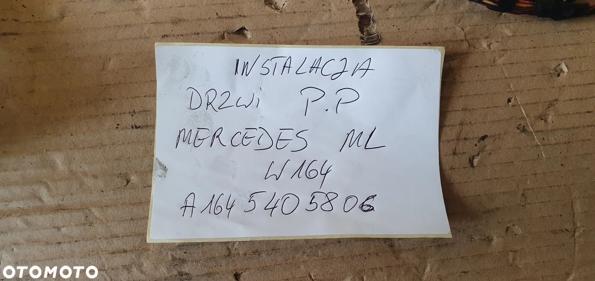 Wiązka instalacja drzwi prawy przód Mercedes ML W164 A1645405806 - 10
