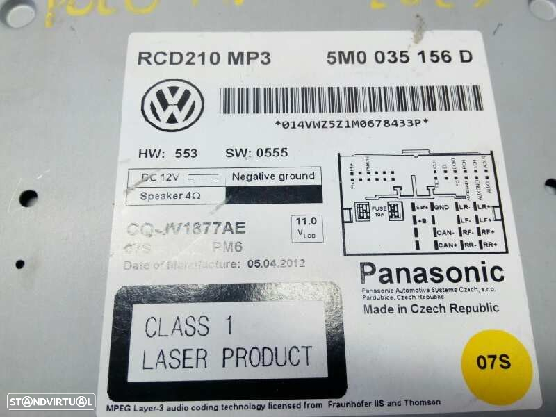 Radio cd/ sistema audio VOLKSWAGEN POLO 1.2 TDI - 3