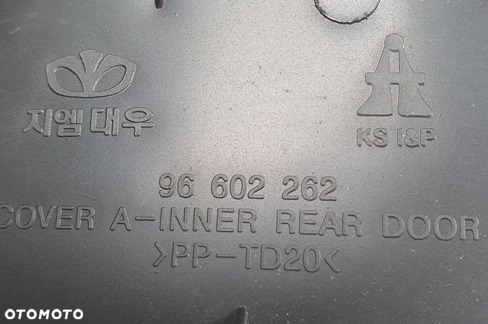 TRÓJKĄT OSŁONA LEWY TYŁ CHEVROLET MATIZ II 96602262 - 3