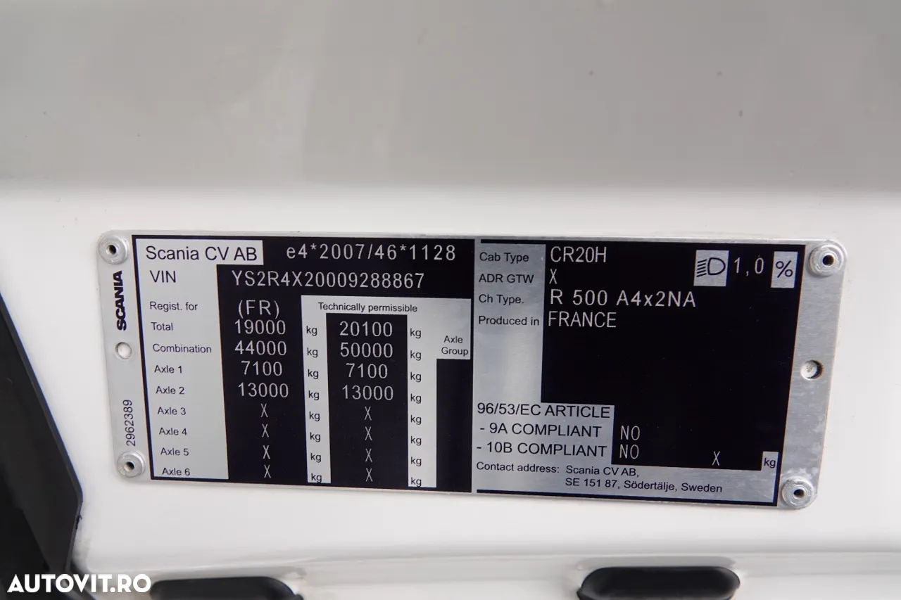 Scania R 500 / RETARDER / 2021 / DUPA CONTRACTUL DE SERVICE - 34
