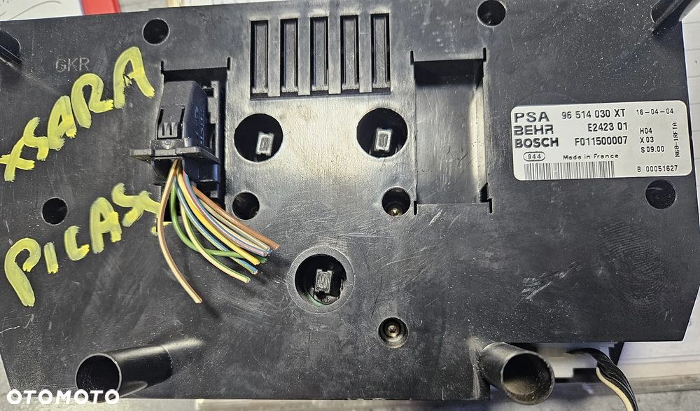 Citroen Xsara Picasso panel sterowania nawiewu 96514030XT - 2