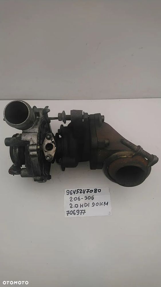 TURBINA 2.0 HDI 90KM 206 306 9645247080 706977 - 4