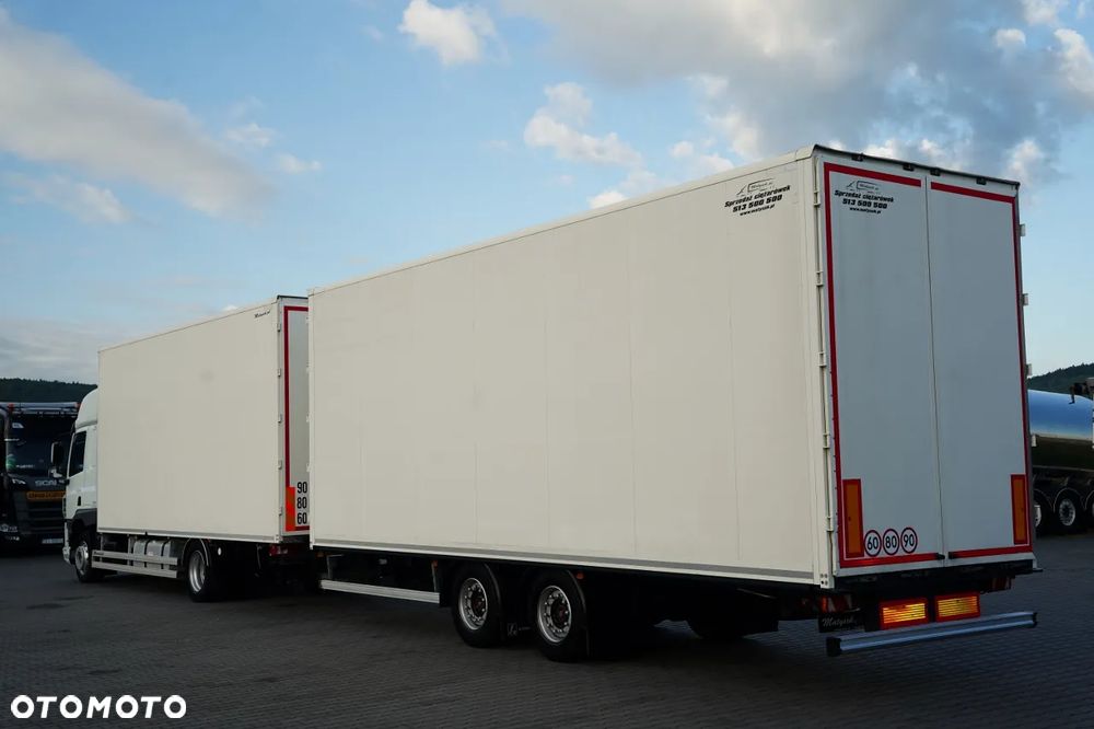 DAF CF 450 / ZESTAW TANDEM 120 M3 / PRZEJAZDOWY / KONTENER / 7,2 M + 8,0 M / LECITRAILER / MOCNA PODŁOGA / EURO 6 - 6