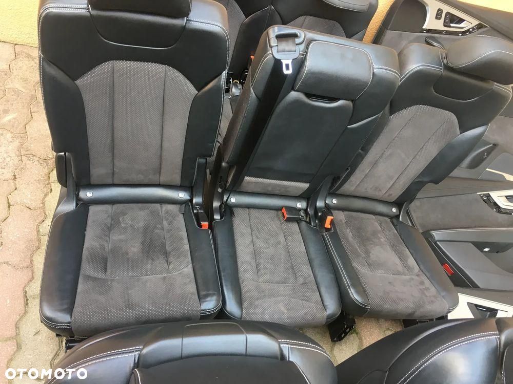 AUDI Q7 4M S-Line FOTELE KANAPA BOCZKI TAPICERKA SKÓRA CZARNA - 9