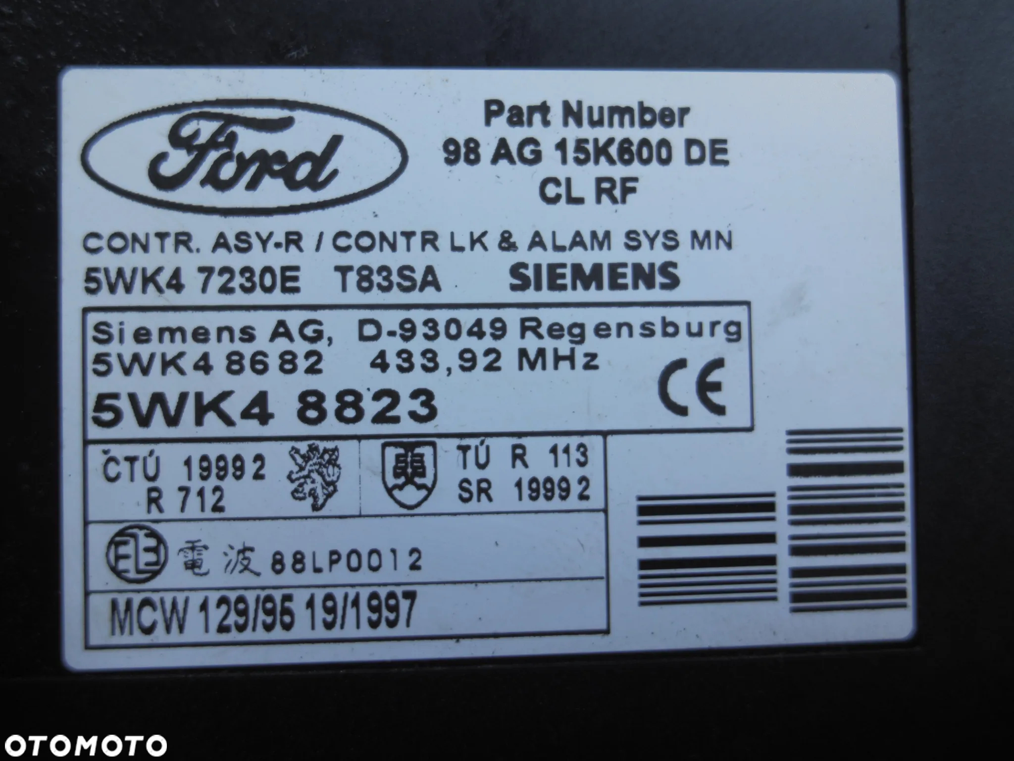 FORD FOCUS MK1 MODUŁ KOMFORTU 98AG-15K600-DE POSIADAM 3 SZTUKI - 2