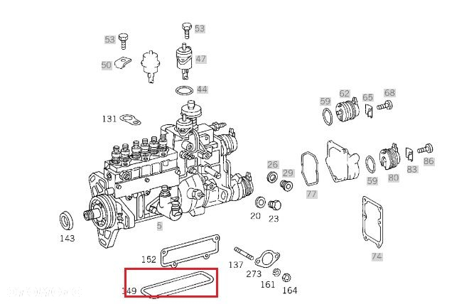 MERCEDES OM603 OM606 Oryginalna uszczelka pompy wtryskowej OE - 2
