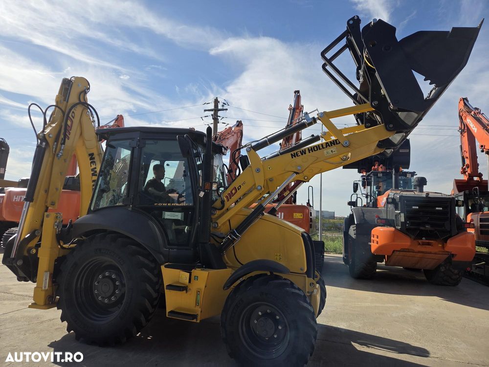 New Holland B110D NOU -nefolosit, FULL OPTION, Masa operatinoala 9,5 tone, motor 120CP euro6 cu Ad Blue, Certificat CE Atestat RAR, Cupa multifuncitonala 4x1, FURCI paleti, Brat excavare extensibil, anv MICHELIN, Aer cond, cutie POWERSHIFT, PROMOTIE 84900 EUR+T - 7