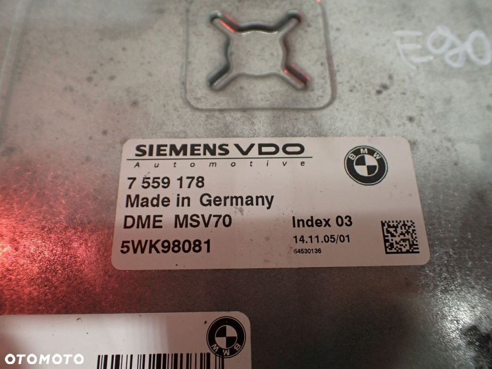 KOMPUTER SILNIKA BMW E90 325I 2.5 7559178 5WK98081 - 4
