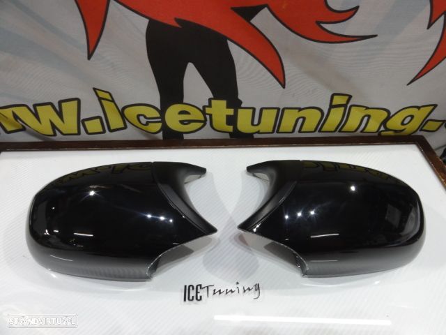 Capas / carcaça  de espelhos preto brilhante BMW E90, E91, E92, E93 2008-2013 LCI M3 Look - 1