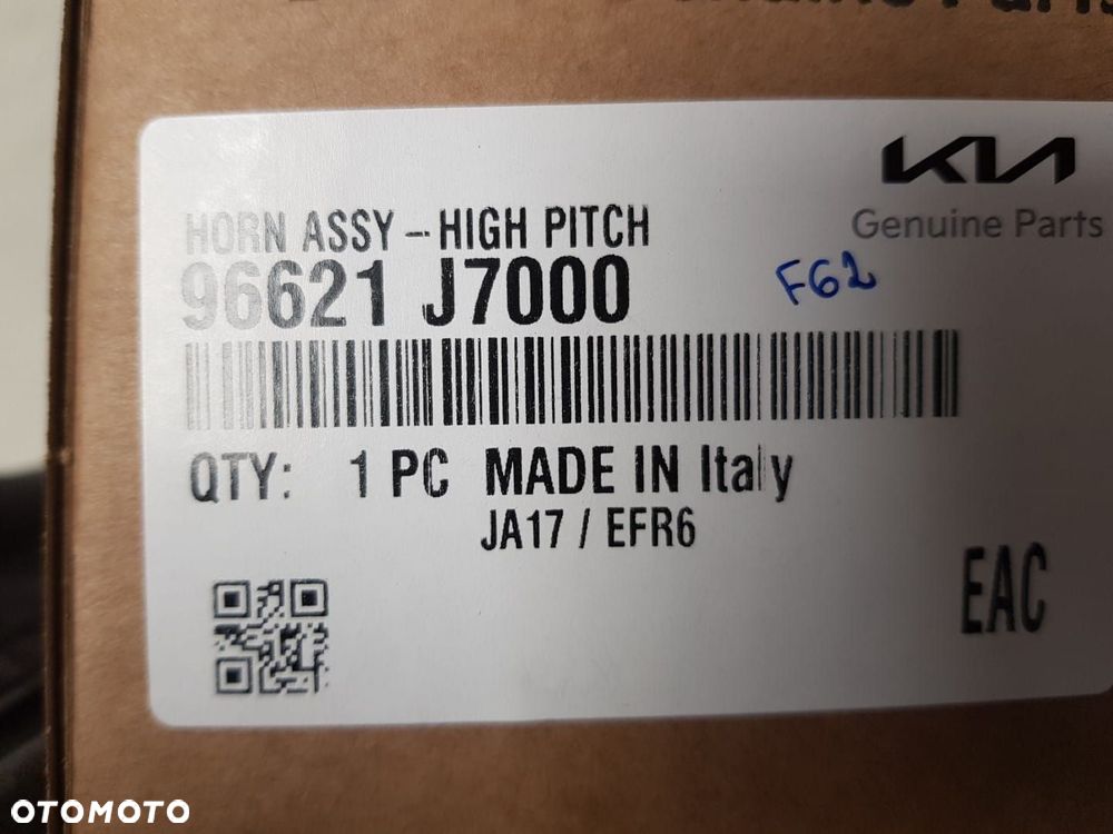 ORYGINAL SYGNAŁ KLAKSON TRĄBKA KIA CEED III 3 PROCEED XCEED 17-24r 96621-J7000 96621J7000 - 6