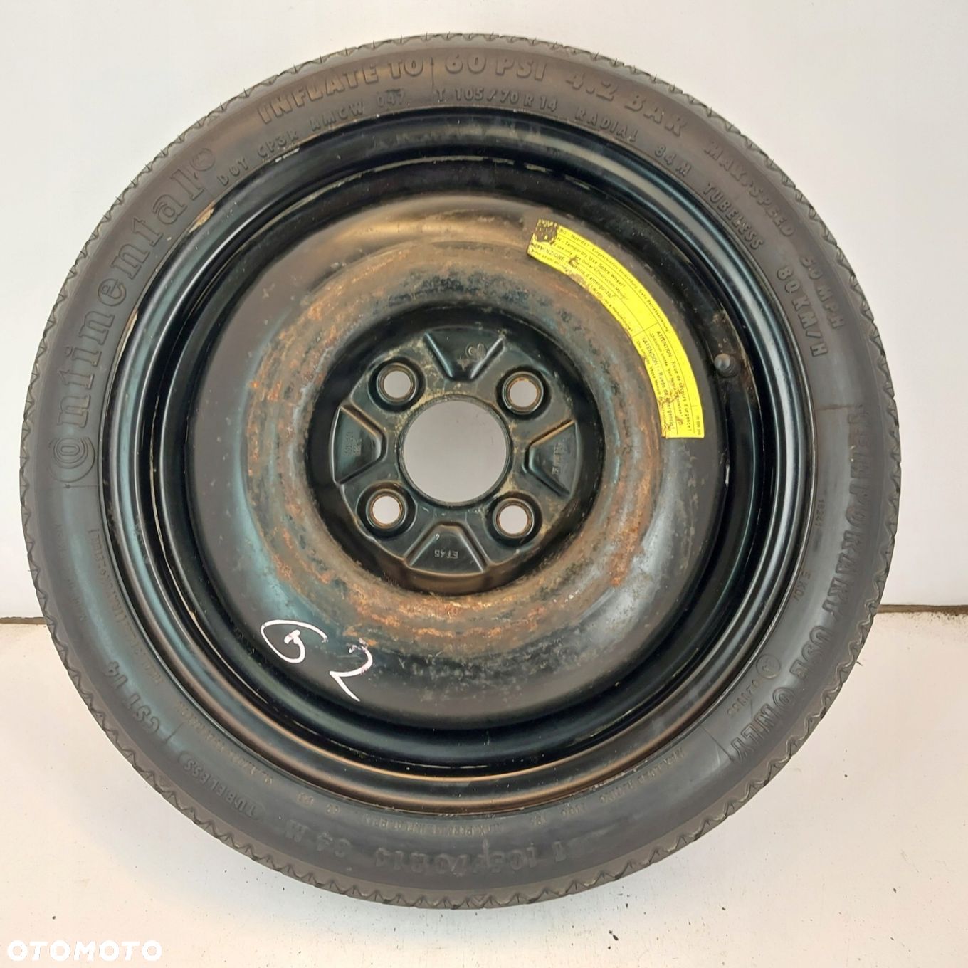 Koło dojazdowe Dojazdówka 14 4x100 VW / Seat 105/70R14 B2039 - 1