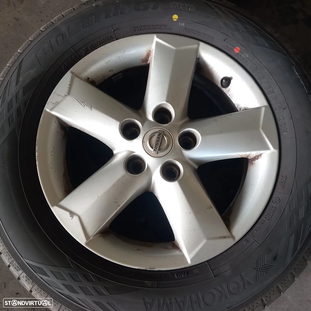 Jantes especiais 16 Nissan Qashqai j10 com pneus bons 215 65 16 - 2