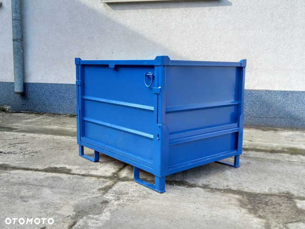 Składana skrzynia PMPF, wzmacniana -do odpadów produkcyjnych.
